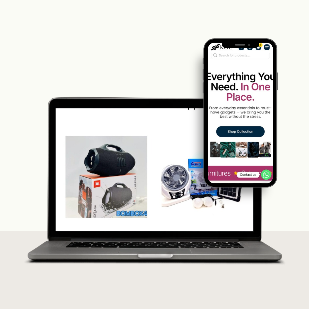 Home Professional e-commerce website designed by 3pleService